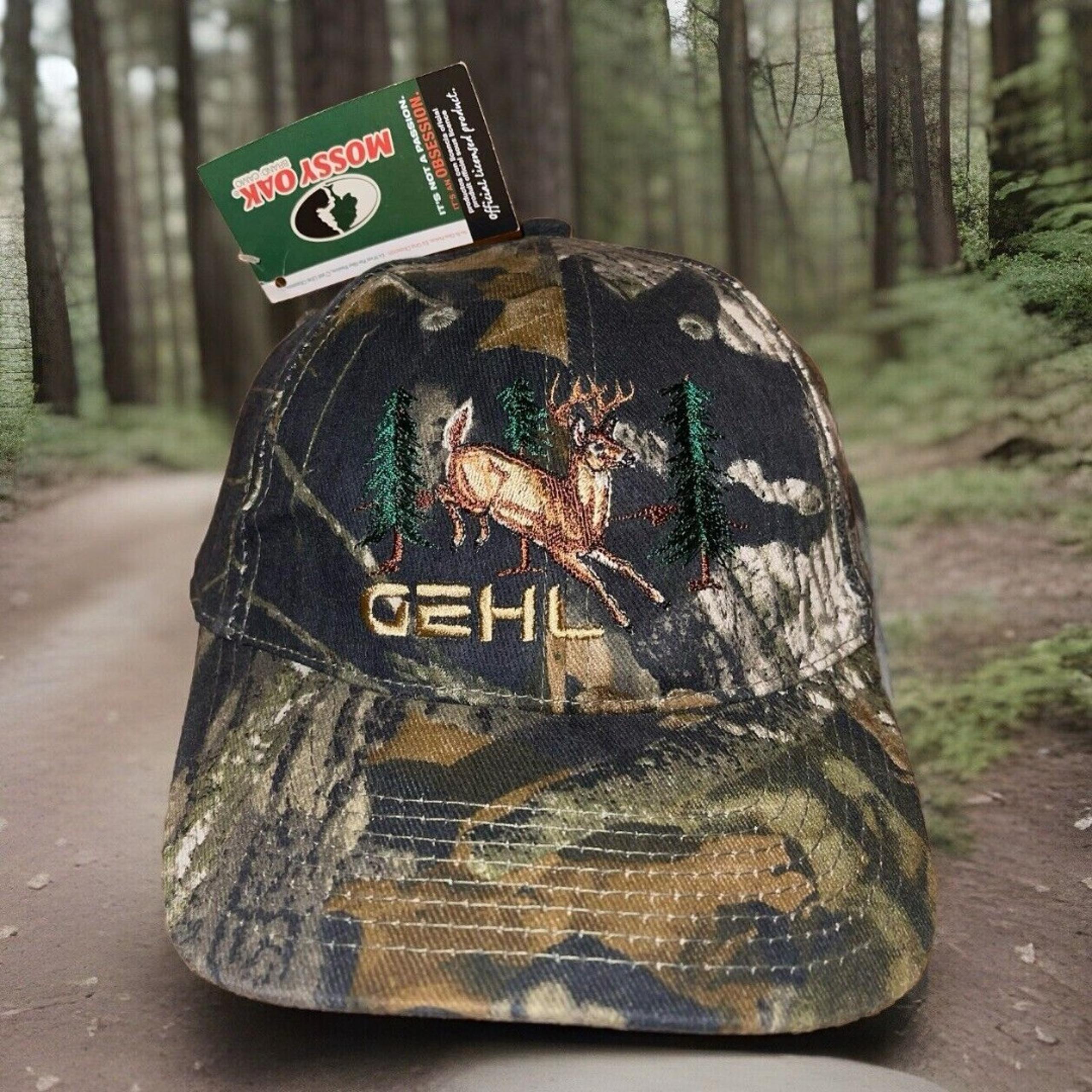 Vintage GEHL Mossy Oak Camouflage Deer Hat Snapback Cap New With Tags