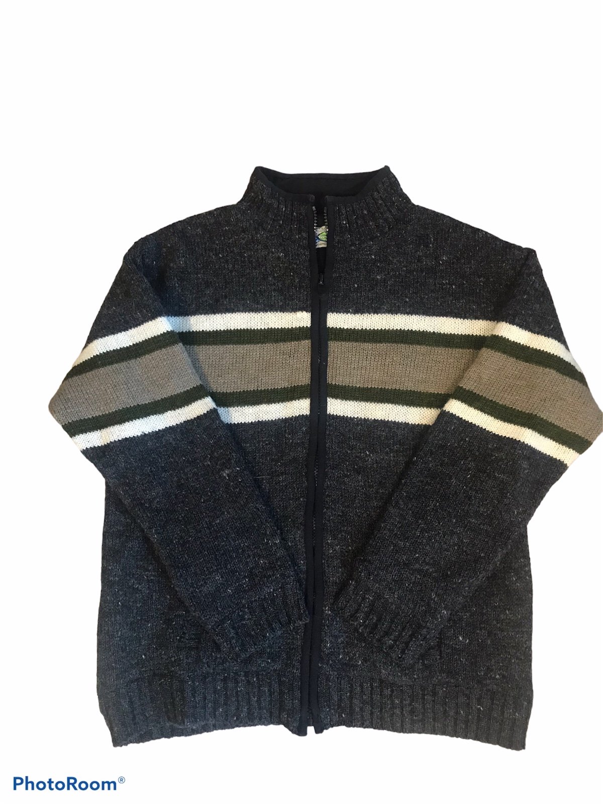 Laundromat Nepal XL Sweater Zip Up Wool Full Zip Lined EUC Handmade in Nepal Laundromat Nepal XL Sweater Zip Up Wool Full Zip Lined EUC Handmade in Nepal