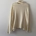 EILEEN FISHER cream organic cotton turtleneck sweater