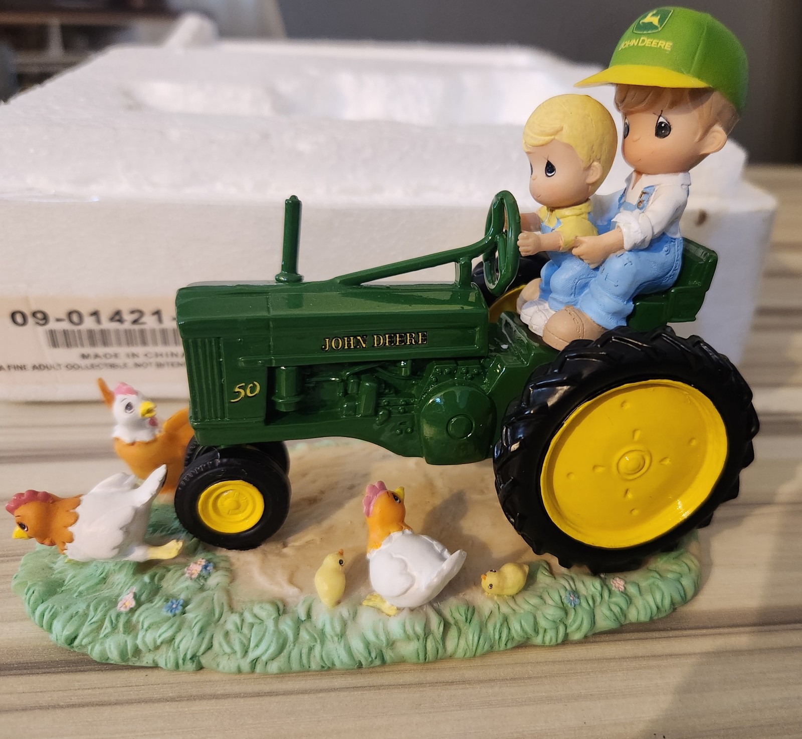 Precious Moments John Deere Like Father, Like Son Farm Days Tractor 2007 COA