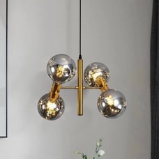 4-Light Gold Sputnik Chandelier Pendant Light Lighting