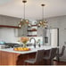 4-Light Gold Sputnik Chandelier Pendant Light Lighting