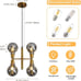 4-Light Gold Sputnik Chandelier Pendant Light Lighting
