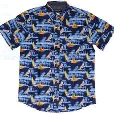 New Men's Hawaiian Shirt Button Down
