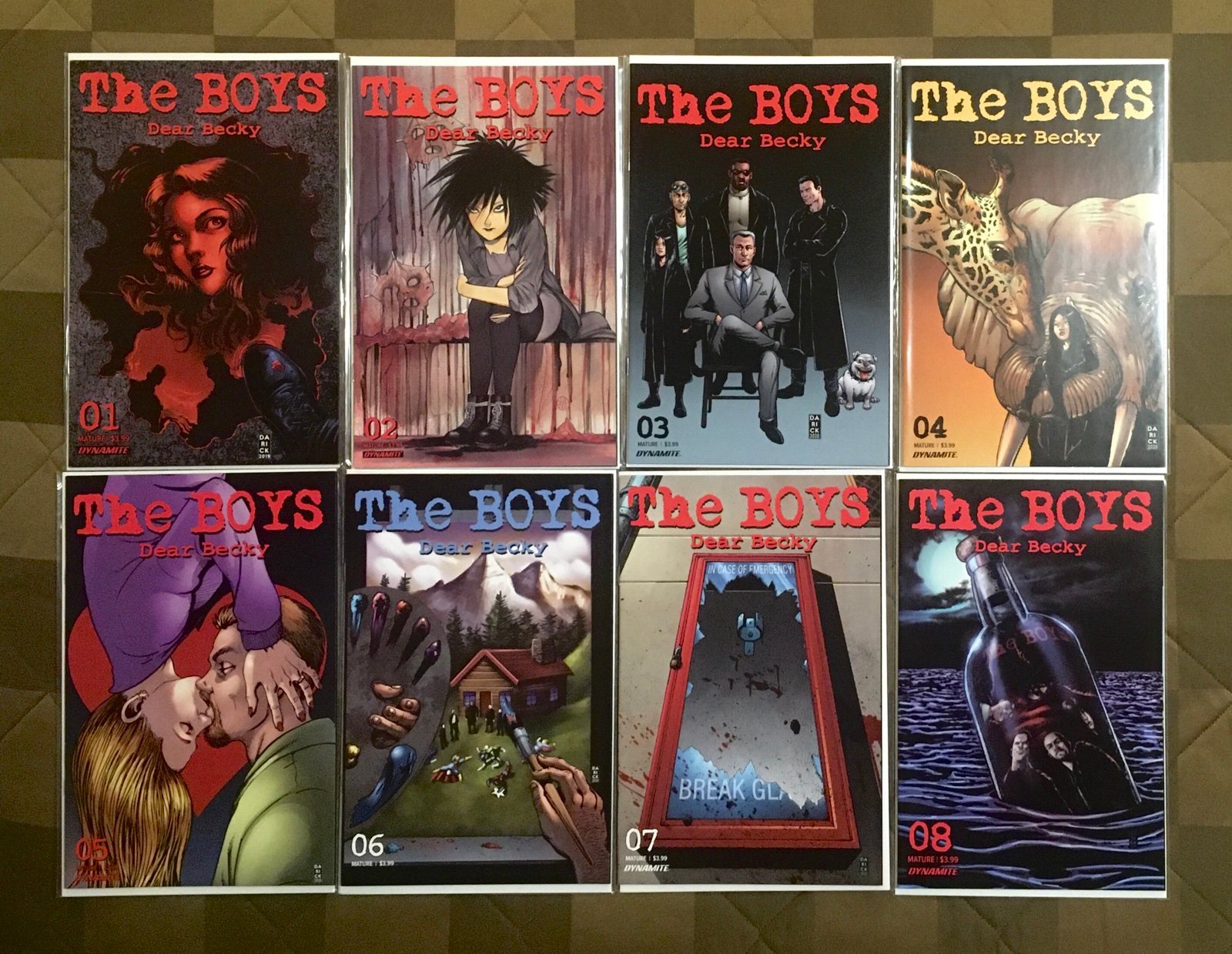The Boys Dear Becky 1-8 Complete Set 2020 Peach Momoko 2 Variant NM Garth Ennis