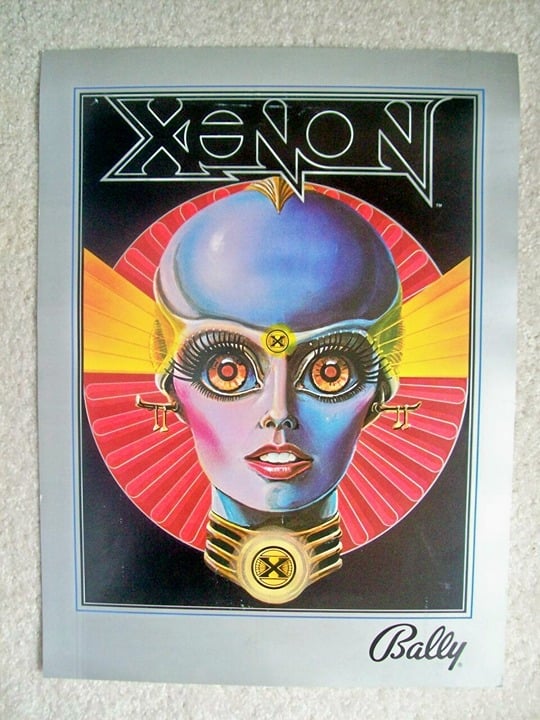 Rare 1980 Bally XENON Pinball Machine Promotional Poster - Mint Condition!