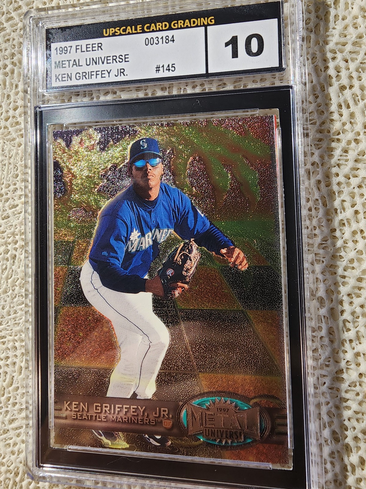 1997 Metal Universe #145 Ken Griffey Jr. (Seattle Mariners) UCG Gem Mint 10