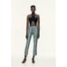 Zara Multicolor Chevron Printed Linen-Blend Cropped Straight Leg Pants (NWT)