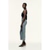 Zara Multicolor Chevron Printed Linen-Blend Cropped Straight Leg Pants (NWT)