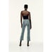 Zara Multicolor Chevron Printed Linen-Blend Cropped Straight Leg Pants (NWT)