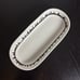 FISHS EDDY New York City Skyline 10 Celery Dish Platter Twin Towers White Black