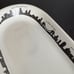 FISHS EDDY New York City Skyline 10 Celery Dish Platter Twin Towers White Black