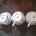 Vintage Hayasi Kutani Metallic Silver Mt Fuji Footbridge Teacups , Set of 3