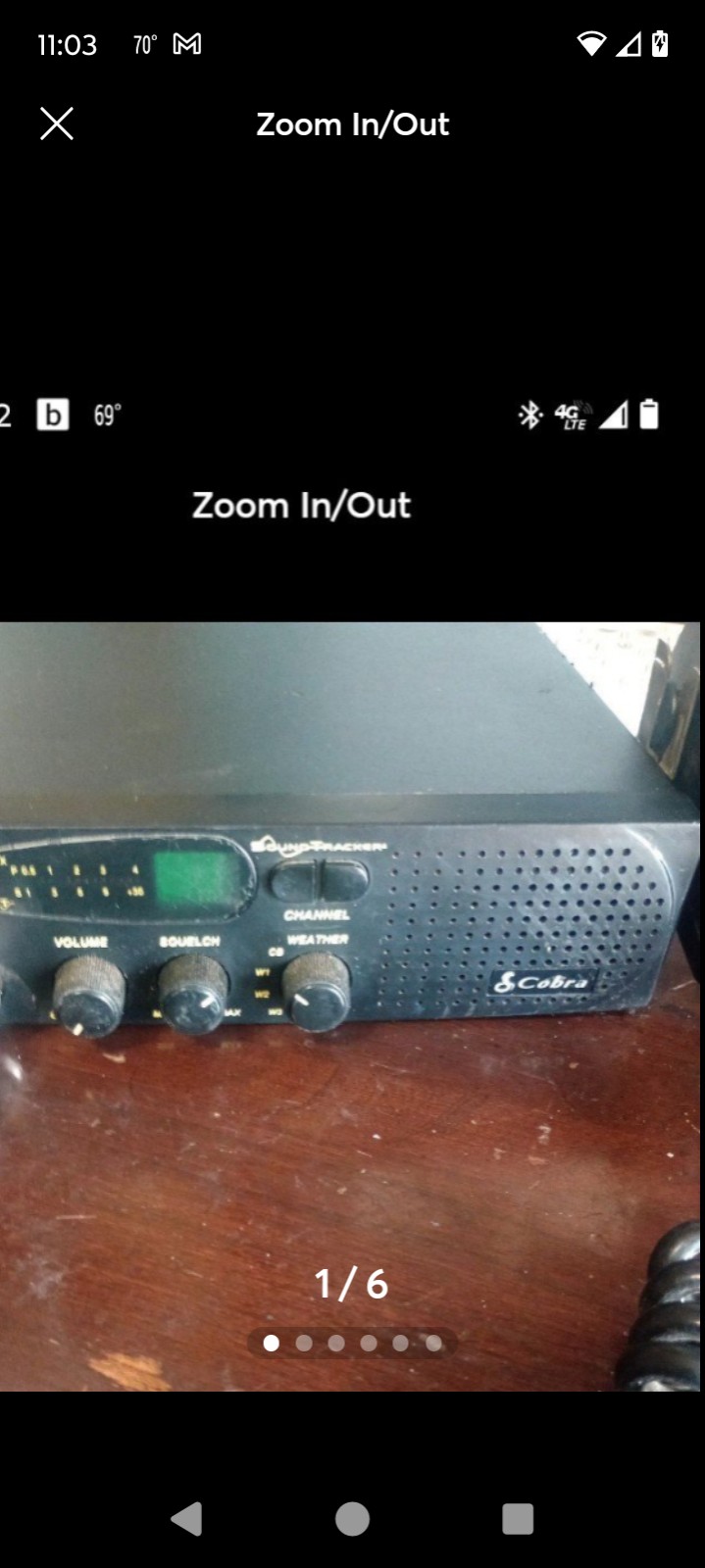 Cobra sound tracker with weather channel working condition 40ch