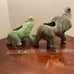 Vintage Set of Ceramic Elephant Planters