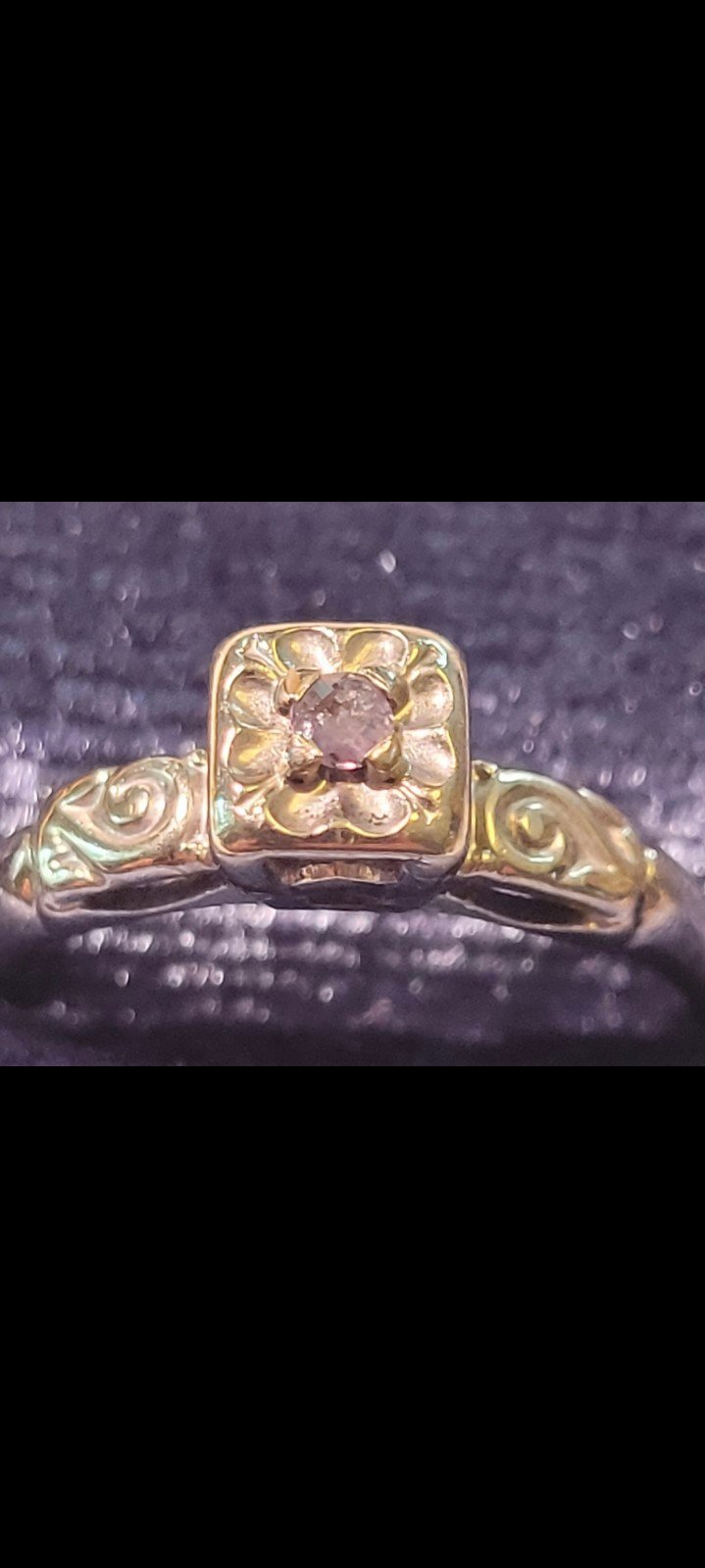 Vintage 1940's 14k white gold Natural AAA+++ Alexandrite ring