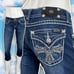 NWOT MISS ME Bling Cross Embroidered Capri Jeans Y2k Indie Sleaze Country Capris