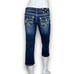 NWOT MISS ME Bling Cross Embroidered Capri Jeans Y2k Indie Sleaze Country Capris