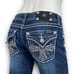 NWOT MISS ME Bling Cross Embroidered Capri Jeans Y2k Indie Sleaze Country Capris