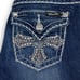 NWOT MISS ME Bling Cross Embroidered Capri Jeans Y2k Indie Sleaze Country Capris