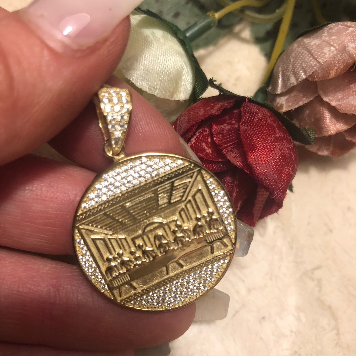 Solid Silver Last Supper Pendant NYC