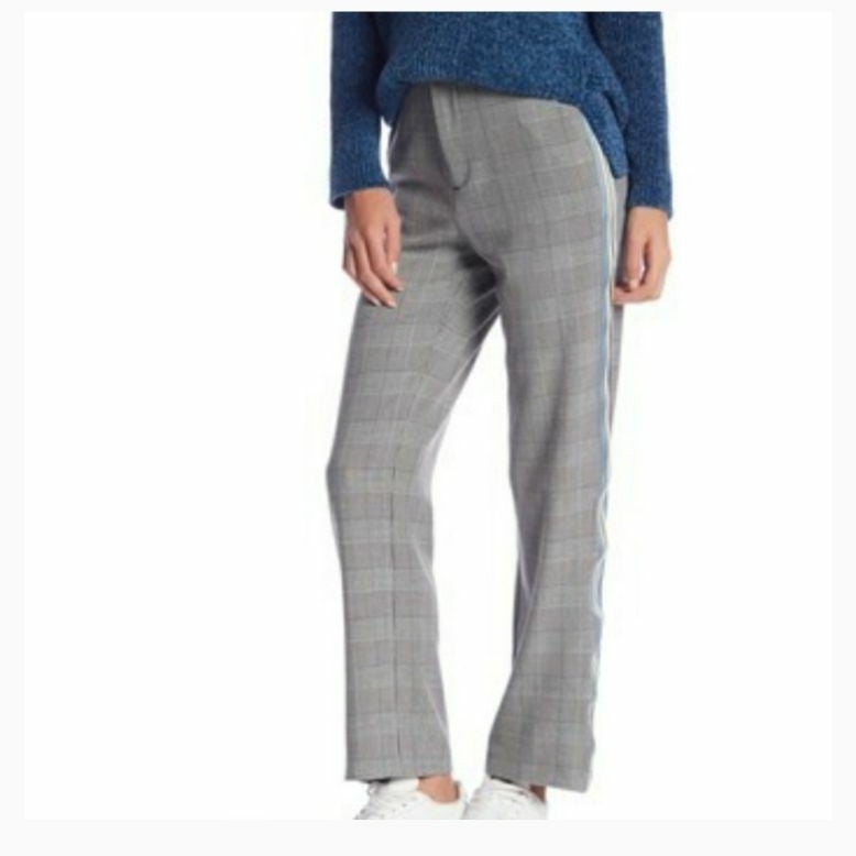 Romeo & Juliet plaid wide leg pants