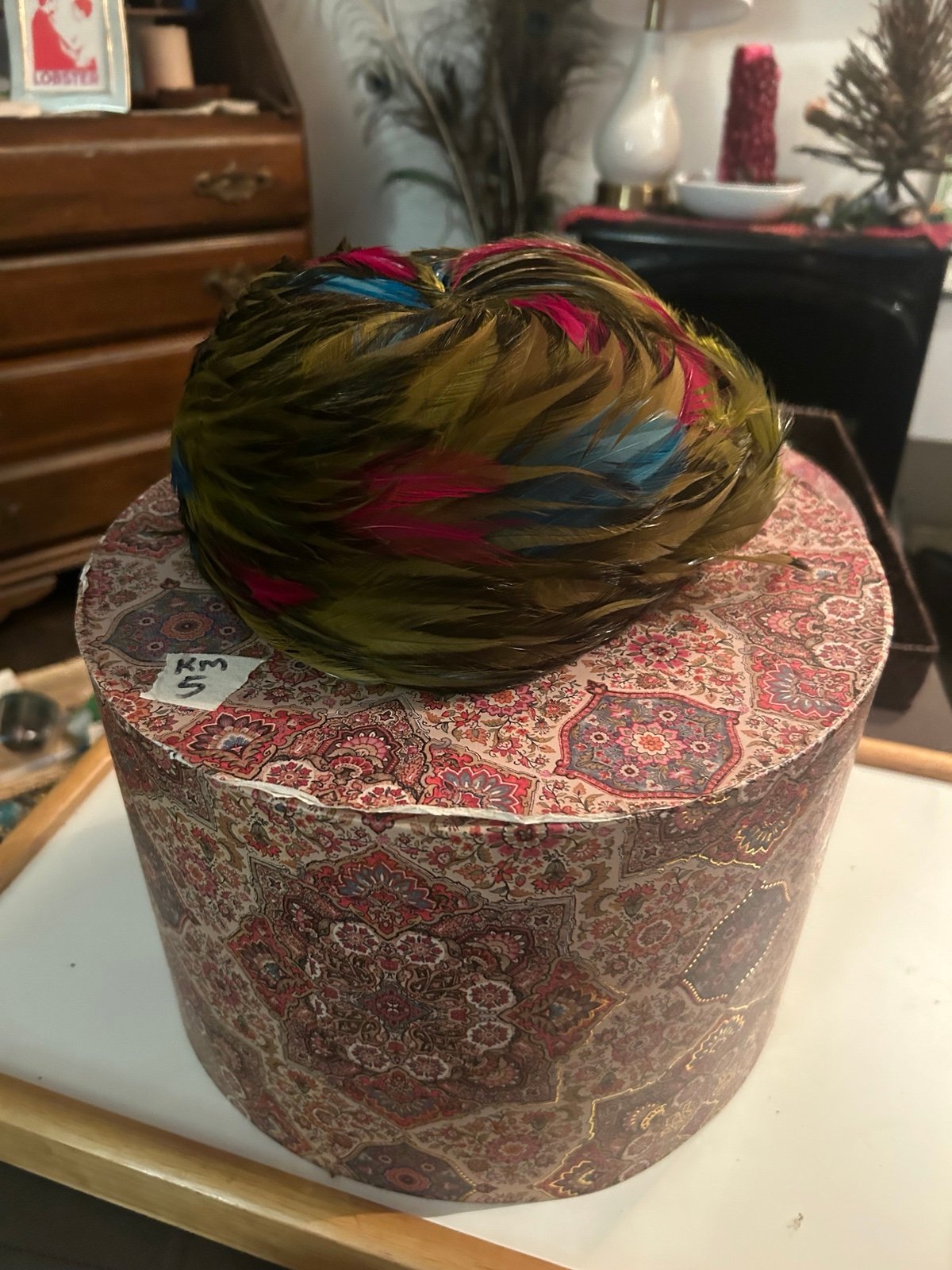 Vintage peacock hat