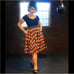 NWOT pinup couture harlequin skirt - red & yellow
