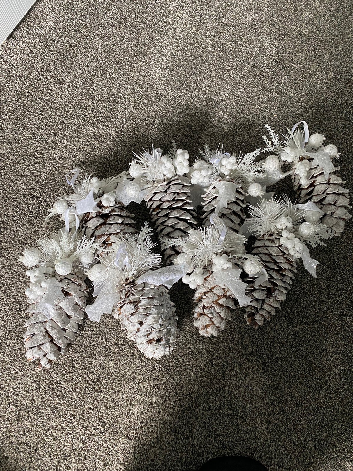 Christmas pinecones/snowballs