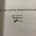 All The Clever Words on Pages by Paul Matthew Harrison - mewithoutYou