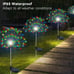 Solar Garden Lights Outdoor Waterproof, 2 Pack 120 LED Solar Firework Lights