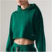 Savage X Fenty Green Xssential Terry Cropped Hoodie