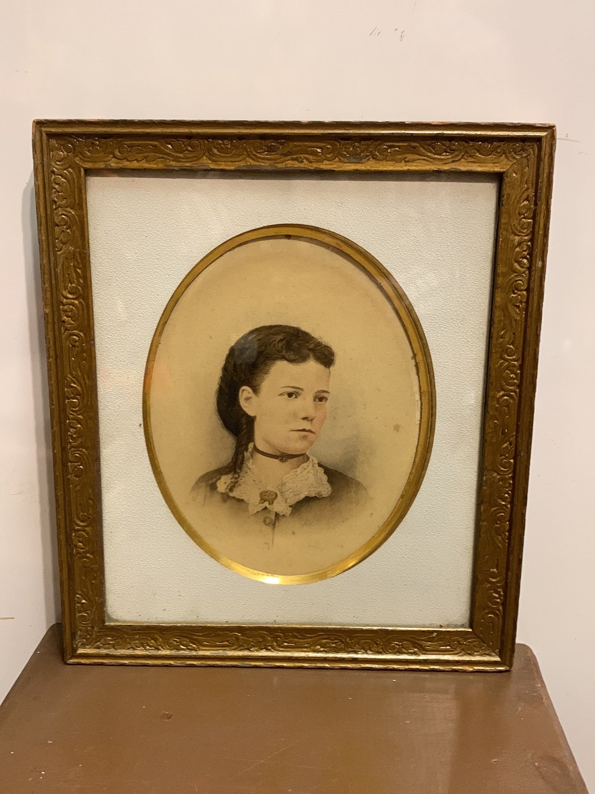 Beautiful Antique Victorian Framed Portrait