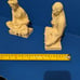 Vintage 1968 Signed Italian Sandstone Asian Musician Couple Bookends