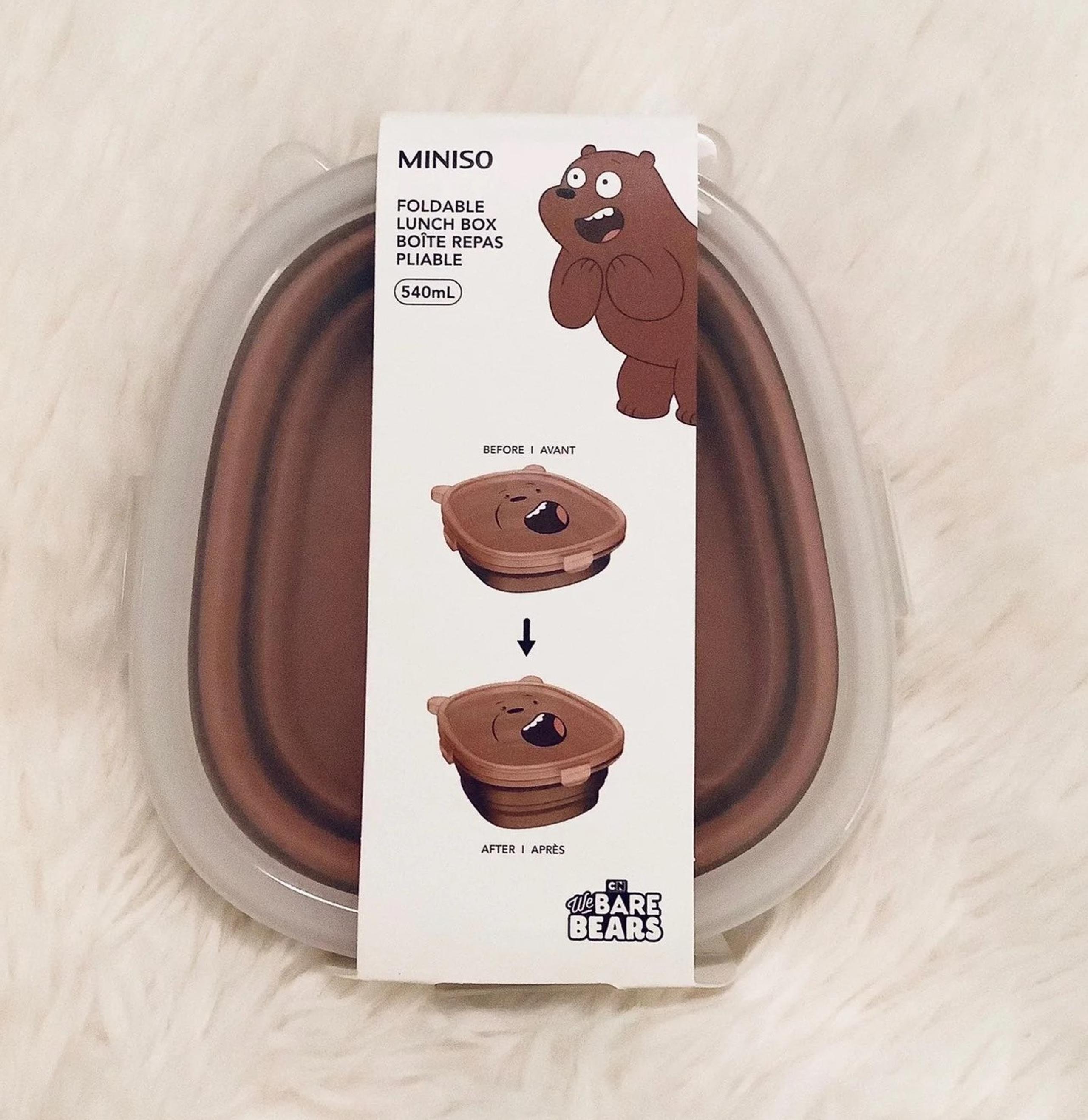 We bare bears Foldable Lunch Box 350mL(Grizzly)