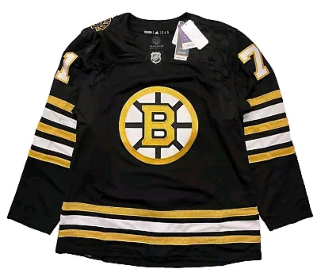 Adidas NHL Boston Bruins 100th Taylor Hall Alt Jersey IM8282 Black (Men’s 52)