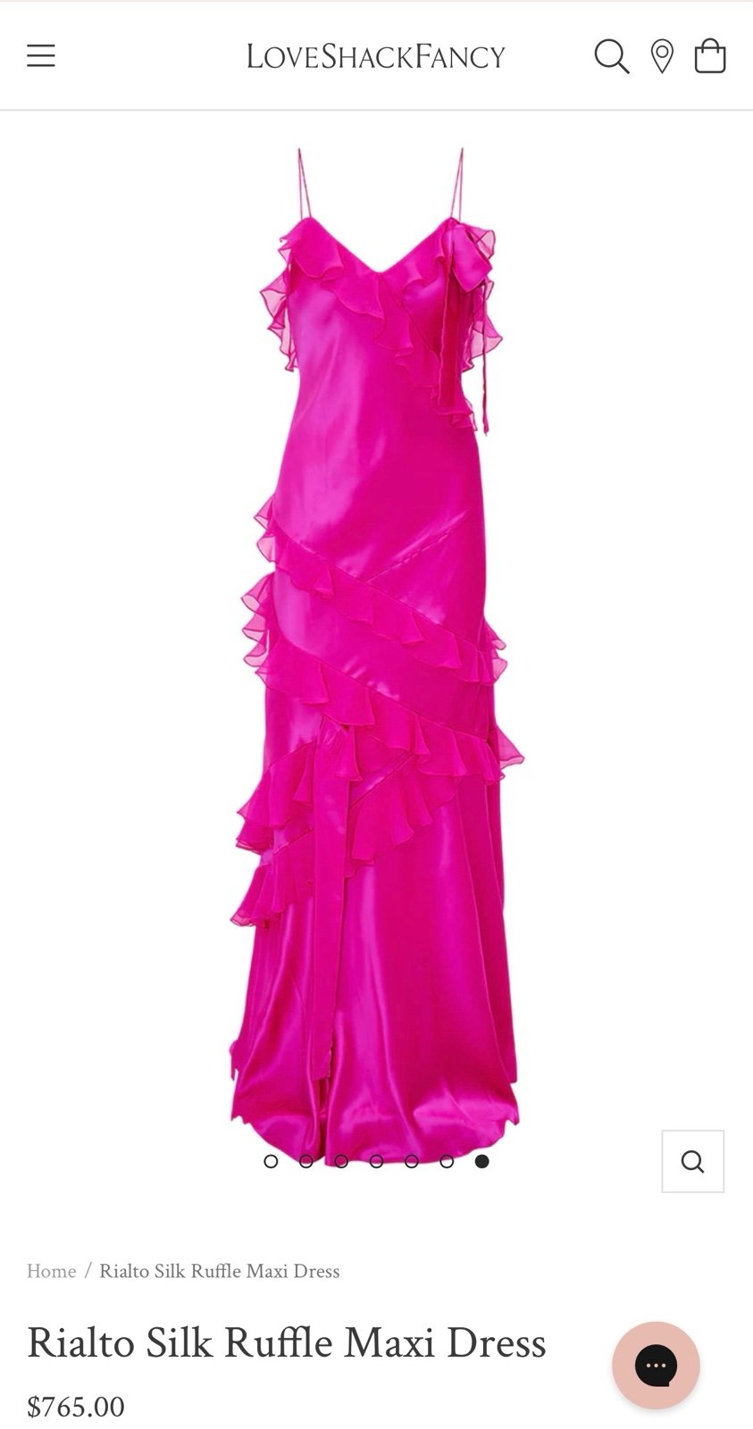 Rialto Silk Ruffle Maxi Dress