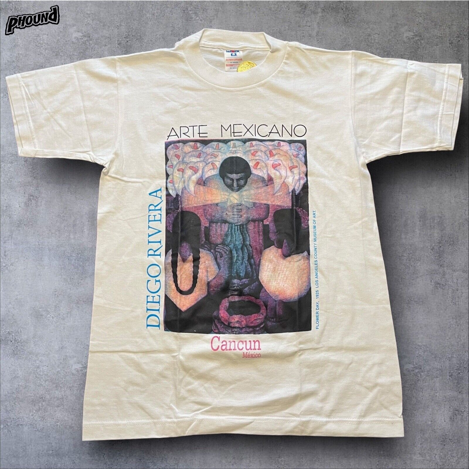 Vtg Shirt M Diego Rivera Flower Day Cancun Museum Fine Arts