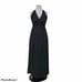 Vintage 70s Black Halter Maxi Dress Cutout Strappy Back Empire Waist