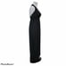 Vintage 70s Black Halter Maxi Dress Cutout Strappy Back Empire Waist