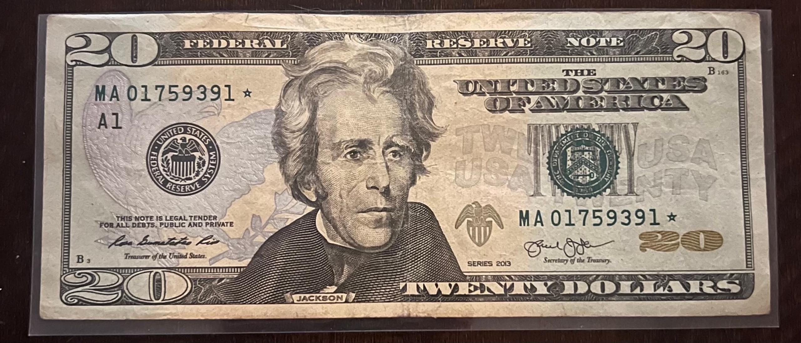 Collectible $20 Star Note - Series 2013