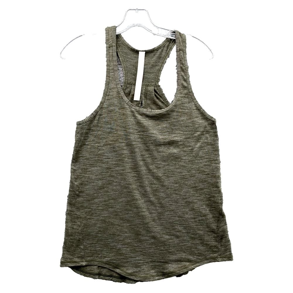 Lululemon For All Singlet Tank Top Womens 4 Green Racerback Running Training Y2k