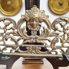 PAIR Figural Antique Victorian Brass Decor Styled on Plate Holders
