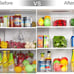 8Pcs Clear Plastic Refrigerator Bins