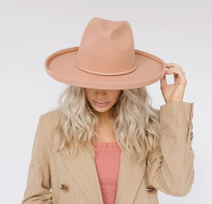 Gigi Pip CARA LOREN PENCIL BRIM - Dusty Pink, size M/L 59