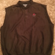 Men’s Zero Restriction Golf Outerwear Brown Lightweight Microfiber Vest Size XL