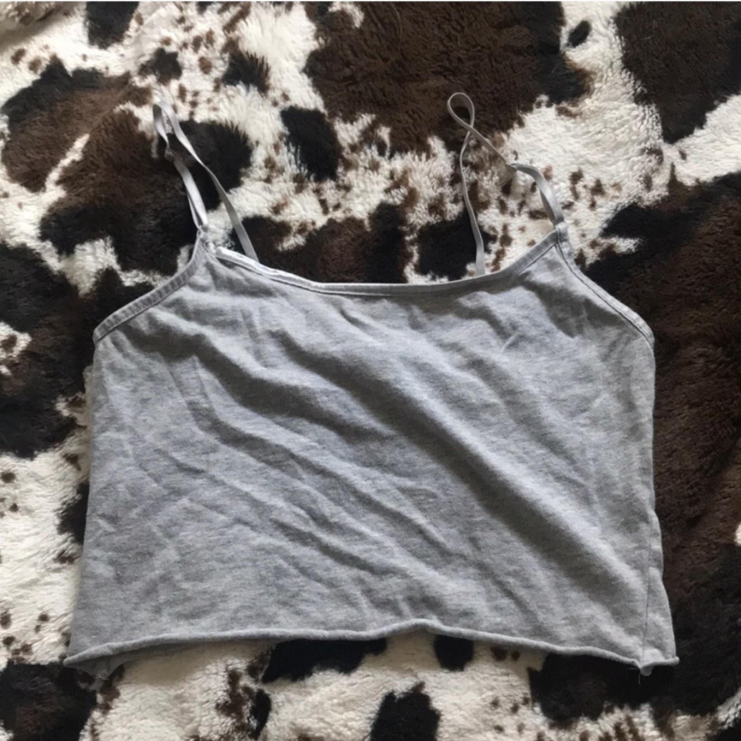 Gray Cropped Tank Top