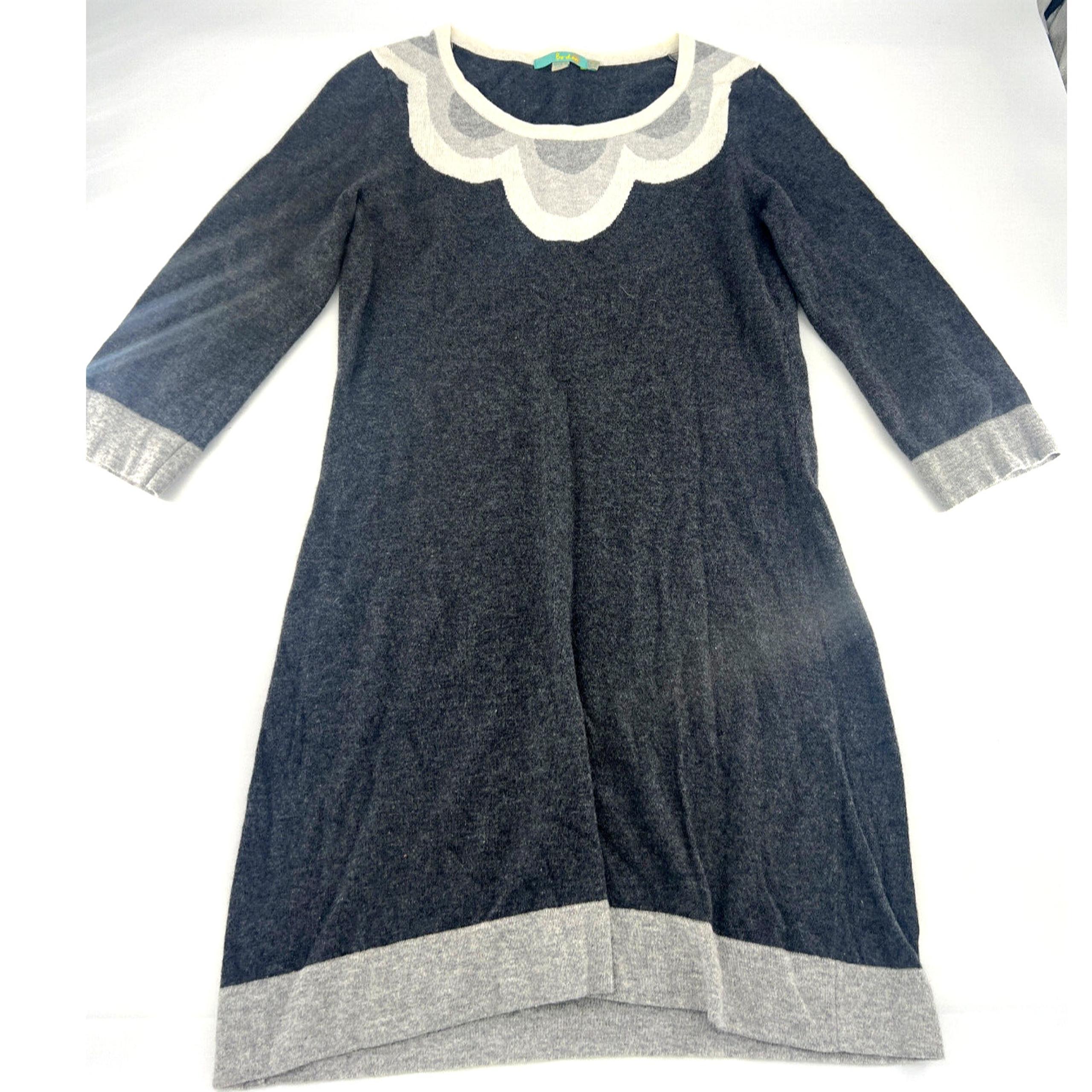 Boden Dress Womens Size 6 L Black Knee Length Pockets Stretchy Casual Comfy