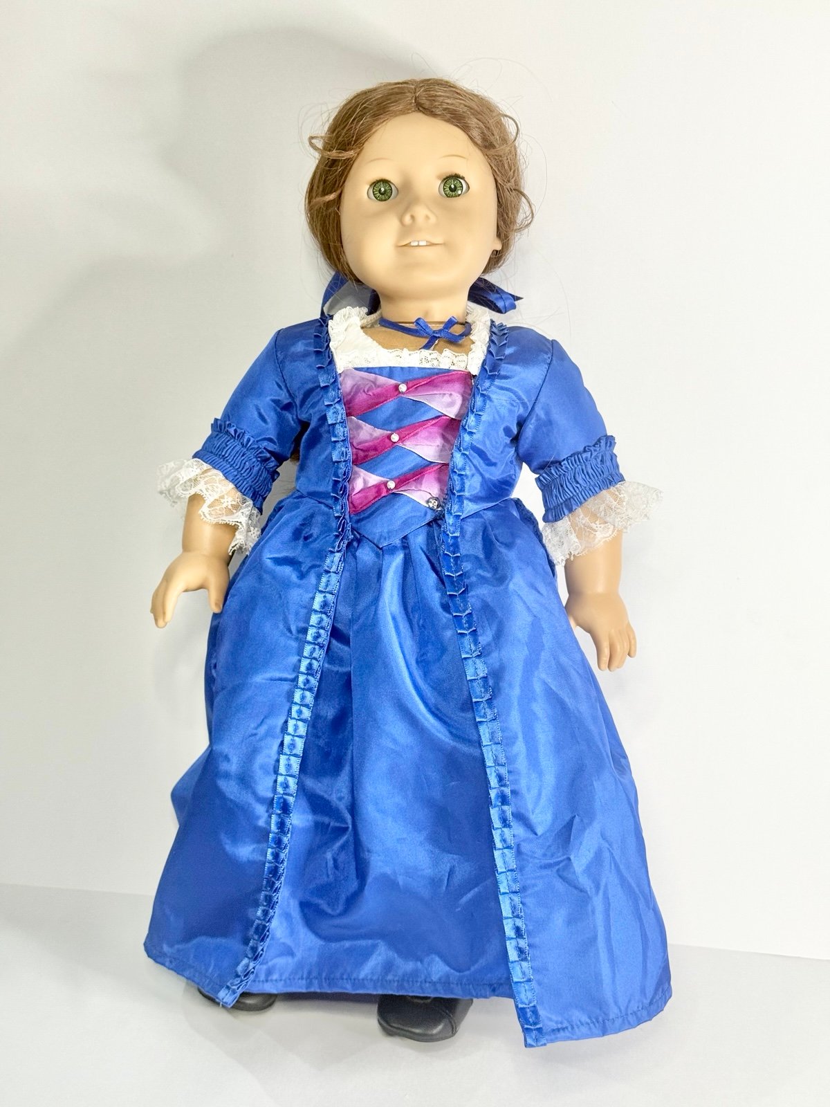 American Girl Felicity Merriman Doll 1st Edition In Christmas Dress Pleasant Co