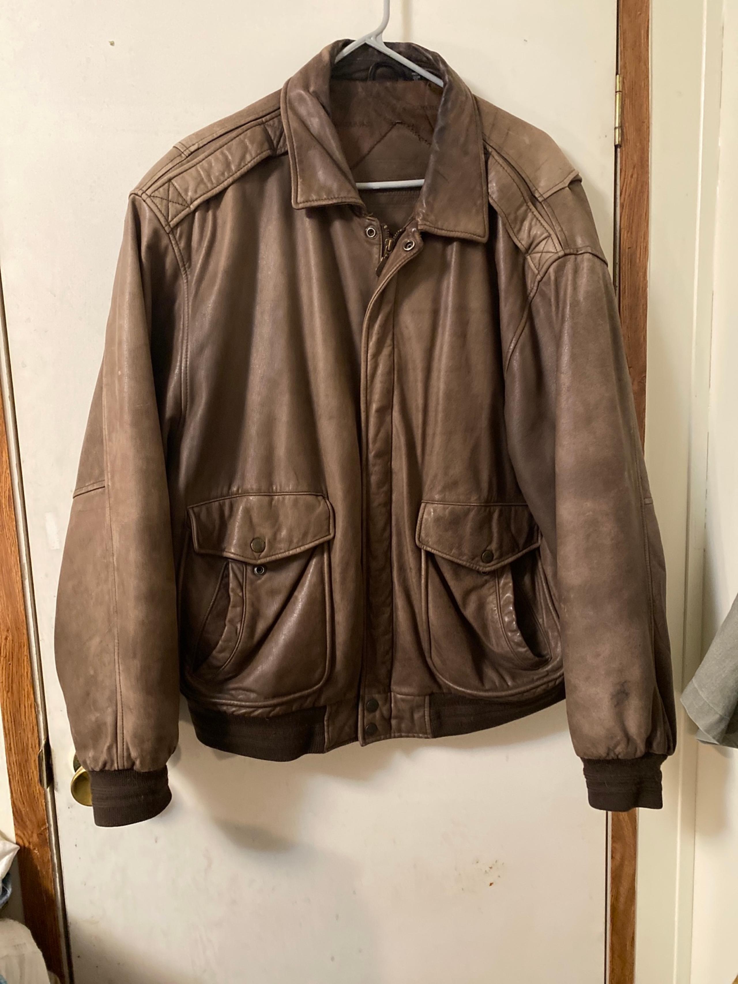 Leather Bomber Jacket Men Roundtree & Yorke